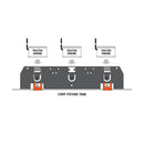 VBD-MTR-77T Recessed LED Light Fixture, 9 inch Triple Head Rectangular White- ledlightsandparts