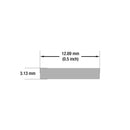 Type 37A 1/2 Inch Aluminum Flat Bar 2 Meters (78 inches) - ledlightsandparts