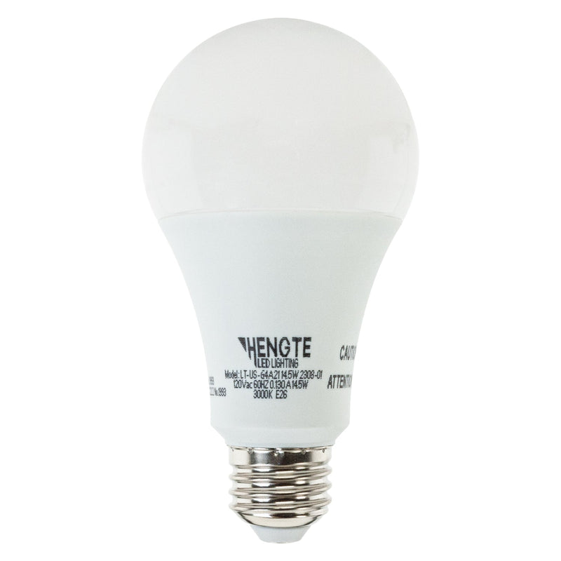 Hengte A21 LED Bulb 14.5W Equivalent 100W 3000K(Warm White) - ledlightsandparts