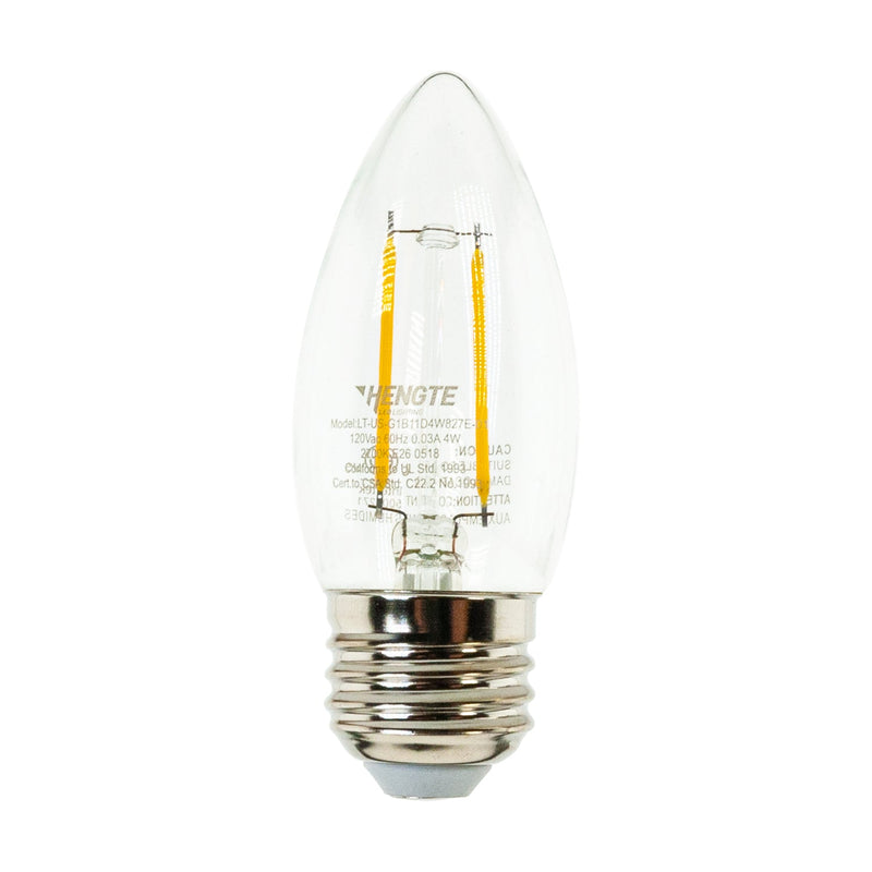 Hengte B11 LED Filament Bulb, 120V 4W 2700K(Soft White) - ledlightsandparts