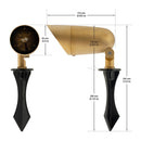 Brass Landscape Spot Light Type 2 Big, 12V 6.5W - ledlightsandparts