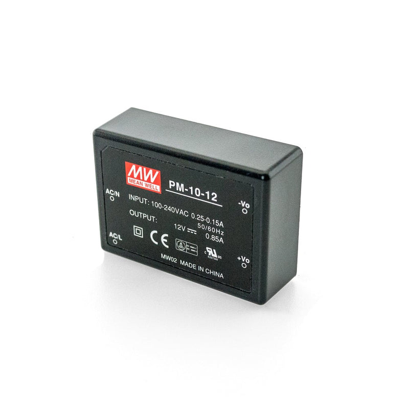 Mean Well PM-10-12 Constant Voltage LED Driver, 12V 850mA - ledlightsandparts
