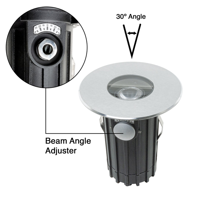 XB2CFR0157 3.75 in Round Adjustable Beam Direction Up light, 24V 2.6W - ledlightsandparts