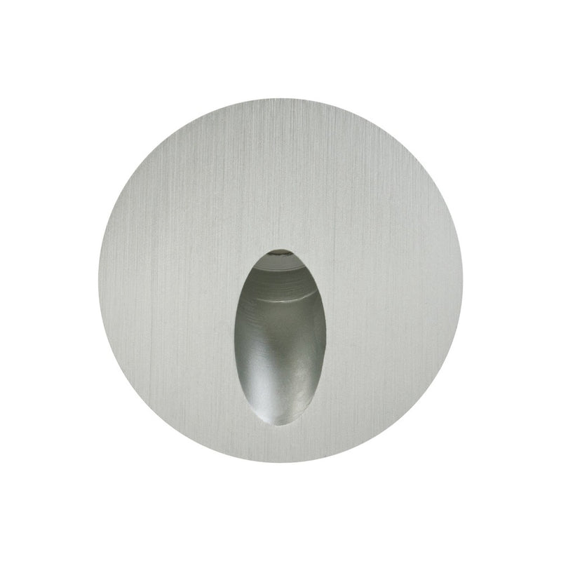 STP003R12-IN-3000-Brushed Aluminum Recessed Round LED Step Light and Wall Light 12V 1.4W 3000K with Housing  LED lighting, Canada, British columbia Vancouver, North America, united state of America 