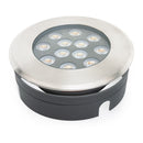 UL-1201-1500-I LED 6 inch Dia Round Shallow Recessed In Ground Light 24V 15W 15°or25° Beam - ledlightsandparts