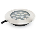 UL-1201-1500-I LED 6 inch Dia Round Shallow Recessed In Ground Light 24V 15W 15°or25° Beam - ledlightsandparts