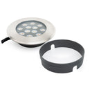 UL-1201-1500-I LED 6 inch Dia Round Shallow Recessed In Ground Light 24V 15W 15°or25° Beam - ledlightsandparts