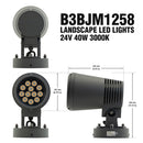 B3BJM1258 Landscape LED Light, 24V 40W 3000K(Warm White), lightsandprts