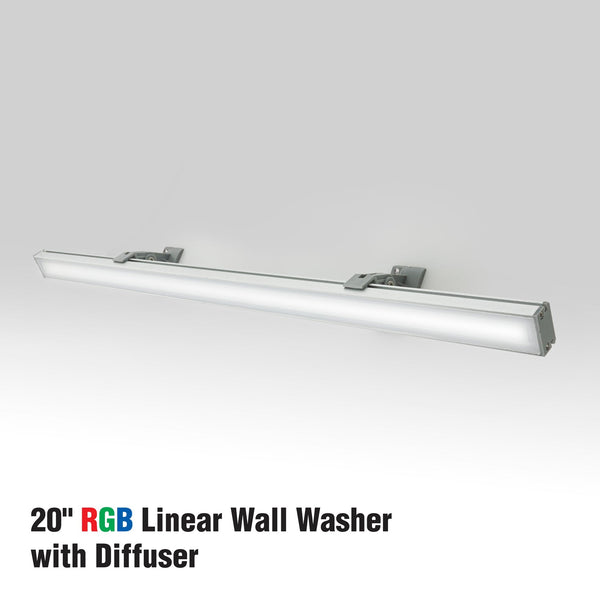 RGB Color Changing Linear Wall Washer with Diffuser D6I3015 - ledlightsandparts