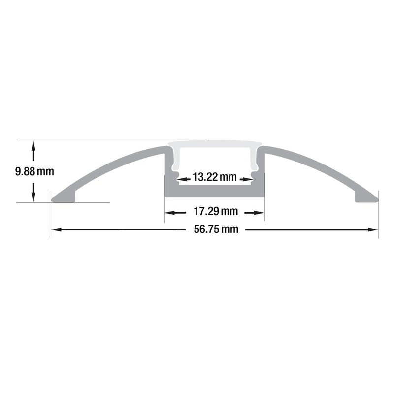Type 1 Linear Architectural Light Fixture Profile-3 Meters (118 inches) - ledlightsandparts