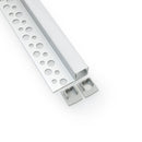 Type 94 Recessed Aluminum F Channel for Drywall(Plaster-In) 3 Meters (118 inches) - ledlightsandparts