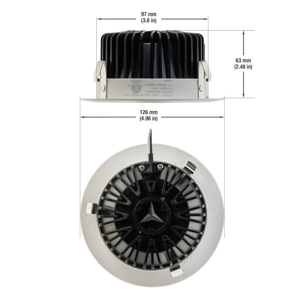 4 Inch Led Bulb Rm Rotation Thread 4 inch 120V LED Retrofit Round Trim