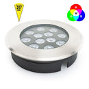 UL-1201-1500(RGBW)-I LED 6 inch Dia Round Shallow Recessed In Ground Light 24V 15W 15°or25° - ledlightsandparts