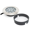 UL-1201-1500(RGBW)-I LED 6 inch Dia Round Shallow Recessed In Ground Light 24V 15W 15°or25° - ledlightsandparts