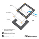 AD-107T-2.2W-12V Square Cabinet Puck Light, 12V 2.2W 3000K Brushed Nickel - ledlightsandparts