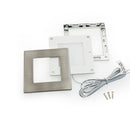 AD-107T-2.2W-12V Square Cabinet Puck Light, 12V 2.2W 3000K Brushed Nickel - ledlightsandparts