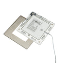 AD-107T-2.2W-12V Square Cabinet Puck Light, 12V 2.2W 3000K Brushed Nickel - ledlightsandparts