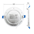 6 inch flat Round Ultrathin Recessed Ceiling Light LED-6-S12W-5CCTWH, 120V 12W - ledlightsandparts