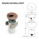 VBD-RD25-1W-3K-DB Round LED Step Light, 12V 1W 3000K(Warm White) - ledlightsandparts