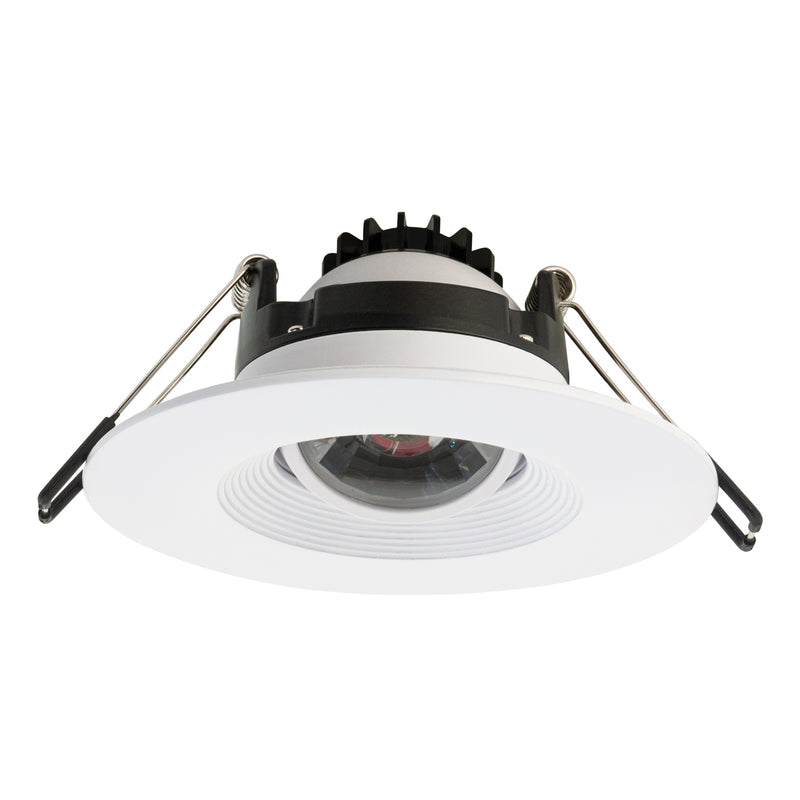 4 inch Round Recessed Light Gimbal with Selectable Color Temperature (3CCT) 120V 8W White - ledlightsandparts