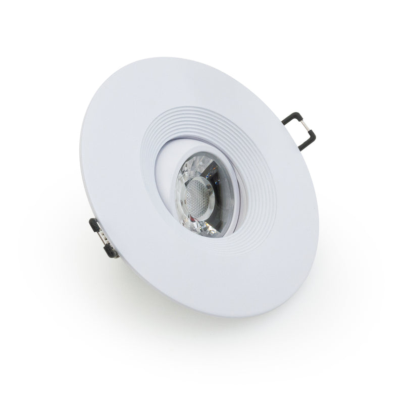 4 inch Round Recessed Light Gimbal with Selectable Color Temperature (3CCT) 120V 8W White - ledlightsandparts