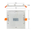6 inch LED Square Panel Downlight PDS6V12W12, 12V 12W 3000K(Warm White), lightsandparts