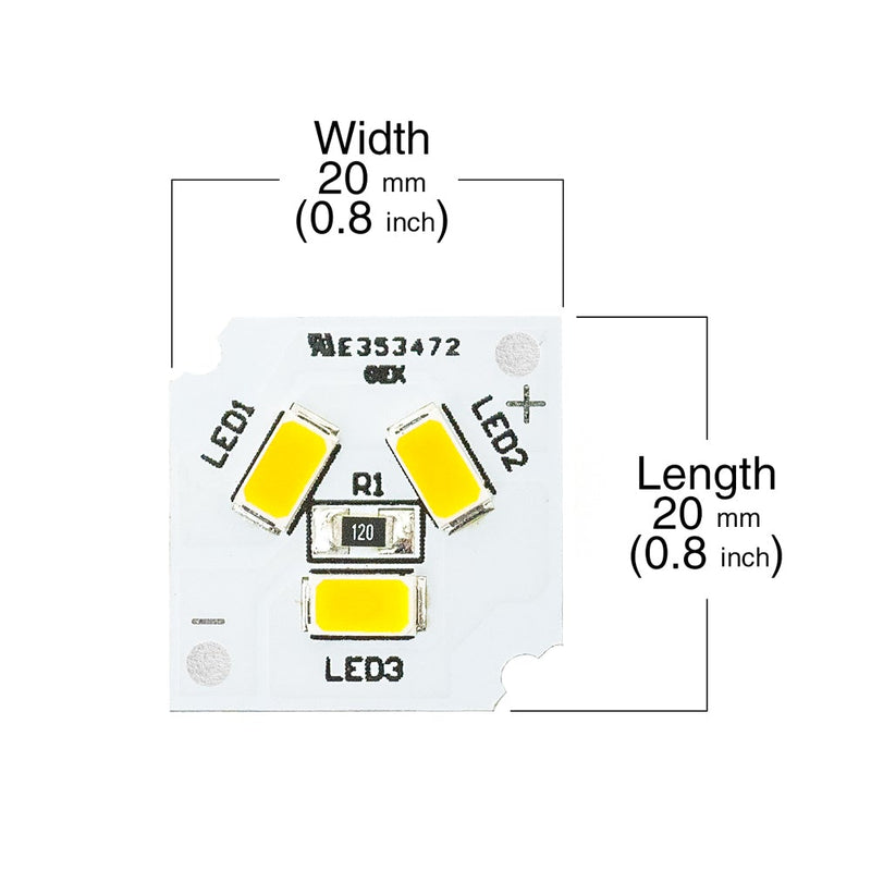 LED Module 12V 2.5W 5730 3SMD 2400K CRI90+ - ledlightsandparts