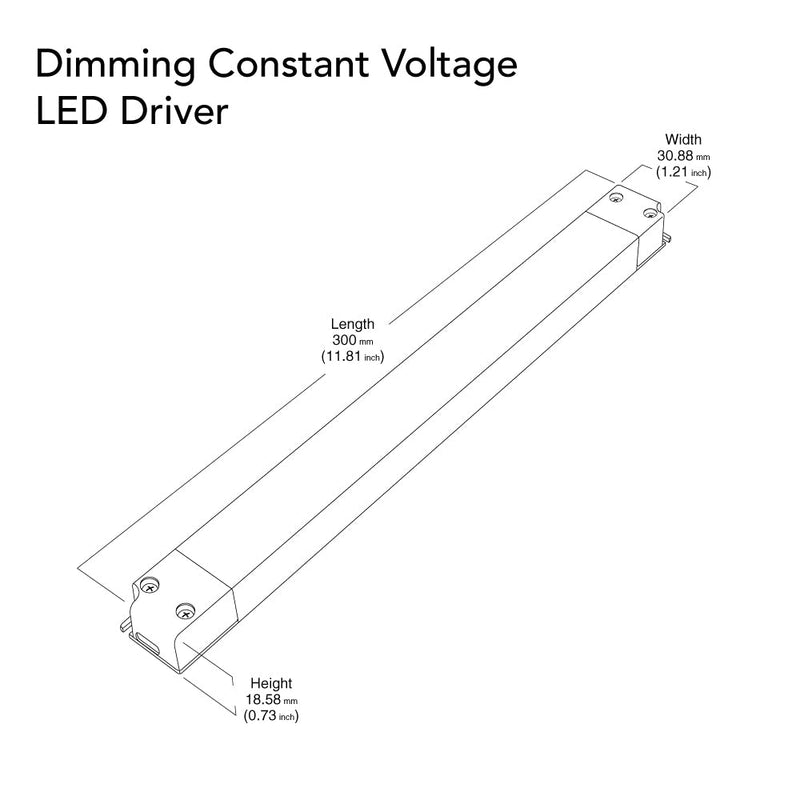 Super Slim VBD-012-060VTSP Constant Voltage Dimmable LED Driver, 12V 5A 60W - ledlightsandparts