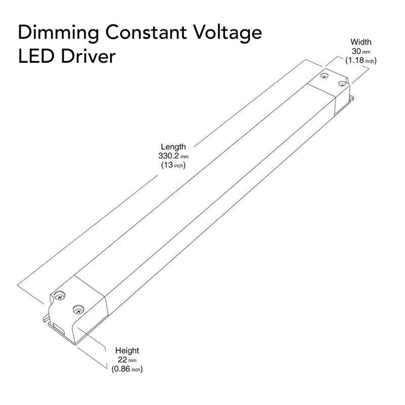 Super Slim VBD-012-100VTSP Constant Voltage Dimmable LED Driver, 12V 8.33A 100W - ledlightsandparts