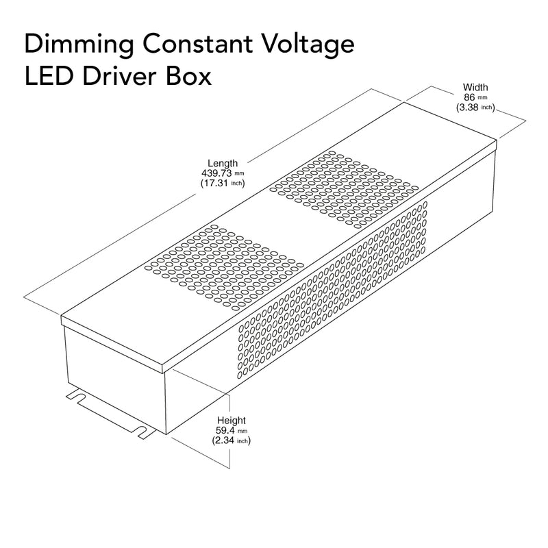 VBD-012-300VTHWJ Dimmable Constant Voltage LED Driver, 12V 25A 300W - ledlightsandparts