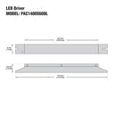 PAC1400S60DL Constant Current Programmable LED Driver with Custom Output Current 700-1400mA 27-55V 60W max - ledlightsandparts