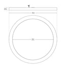 11 inch Round Surface Mount Downlight with Changeable Color Temperature (3CCT) 120V - ledlightsandparts