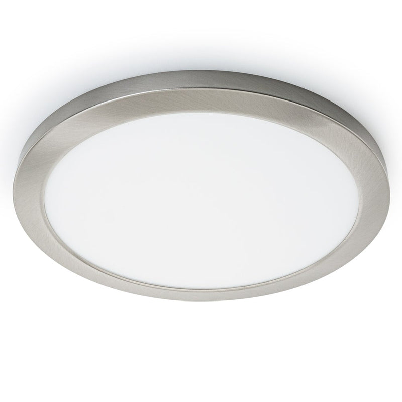 11 inch Round Surface Mount Downlight with Changeable Color Temperature (3CCT)-Satin Nickel Trim Cover - ledlightsandparts