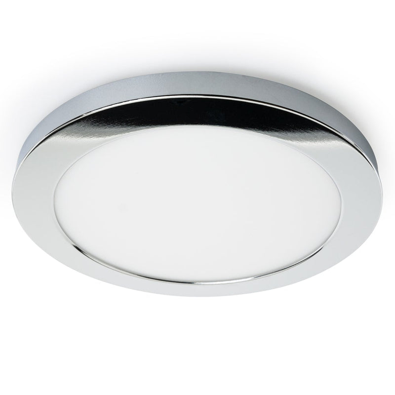 8 inch Round Surface Mount Downlight with Changeable Color Temperature (3CCT)-Polished Chrome Trim Cover - ledlightsandparts