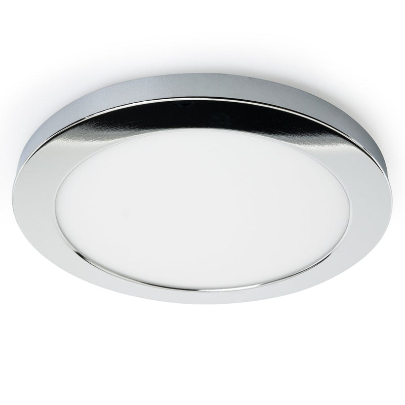 8 Inch Rond Light 8 inch Polished Chrome Trim Cover for Round Surface Mount Downlight wi