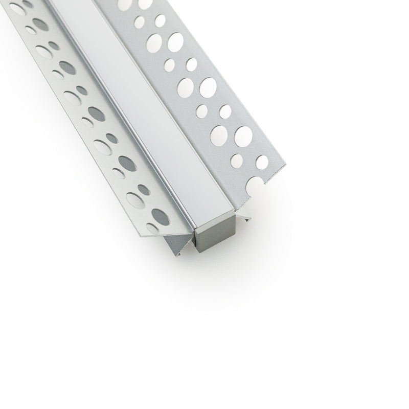 Type 92 Recessed Aluminum Channel for Inside Corners Drywall(Plaster-In) 3 Meters(118 inches) - ledlightsandparts
