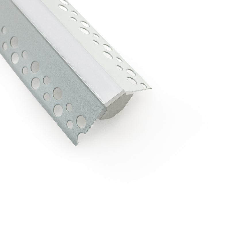 Type 93 Recessed Aluminum Channel for Outside Corners Drywall(Plaster-In) 3 Meters (118 inches) - ledlightsandparts