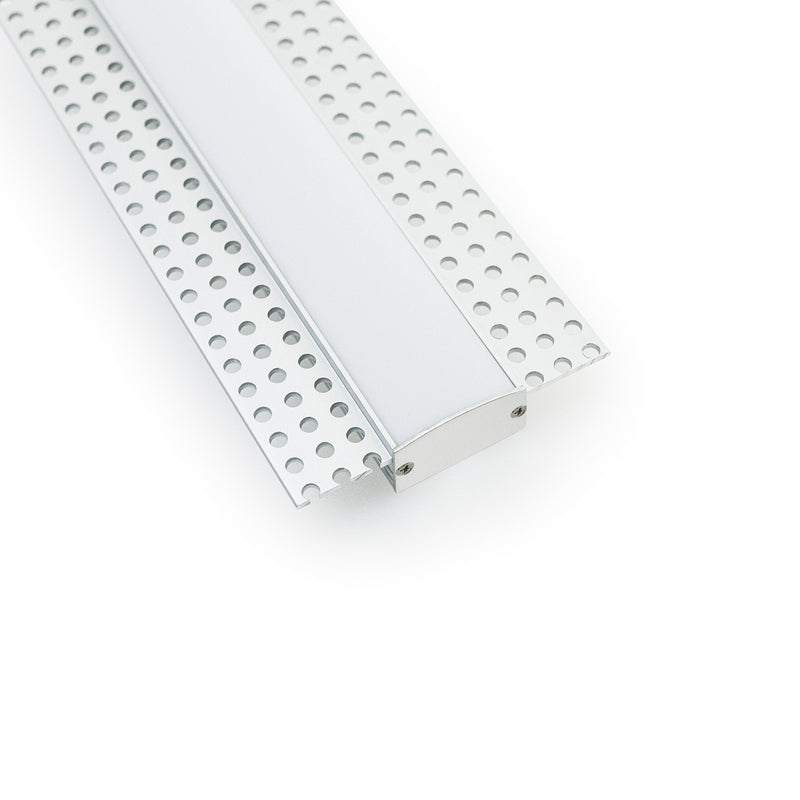 Type 95 Recessed Aluminum Channel for Drywall(Plaster-In) 3 Meters (118 inches) - ledlightsandparts