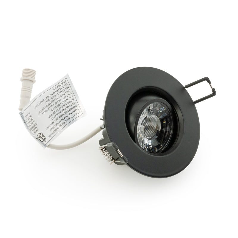 3 inch Round Recessed Light Gimbal with Selectable Color Temperature GL34 (3CCT), 120V 8W - ledlightsandparts