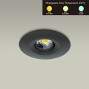 4 inch Round Ceiling Light Gimbal with Selectable Color Temperature (3CCT) 120V 8W Black - ledlightsandparts