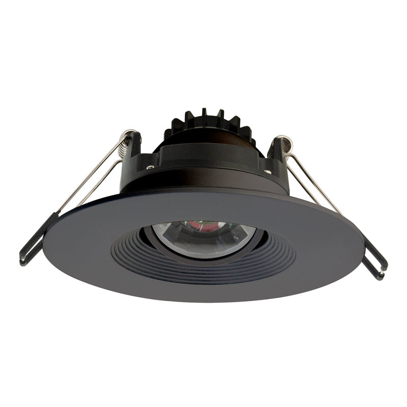 4 inch Round Ceiling Light Gimbal with Selectable Color Temperature (3CCT) 120V 8W Black - ledlightsandparts