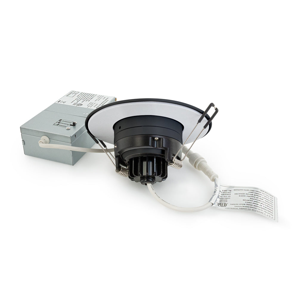 4 inch Round Recessed Light Gimbal with Selectable Color