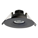 4 inch Round Ceiling Light Gimbal with Selectable Color Temperature (3CCT) 120V 8W Black - ledlightsandparts