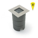 UL-1020-0500-A 2.5Inch Square Inground Up light, 24V 5W 36° lens - ledlightsandparts