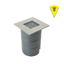 UL-1020-0500-A 2.5Inch Square Inground Up light, 24V 5W 48° lens - ledlightsandparts
