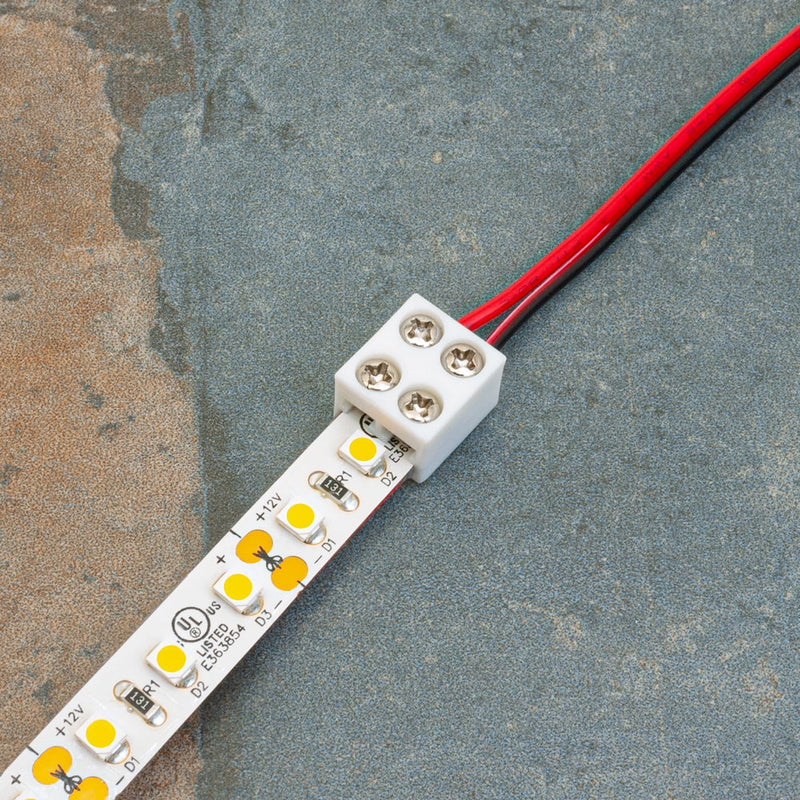 8mm LED Strip to Wire Terminal Block Connector (Pack of 5) - ledlightsandparts
