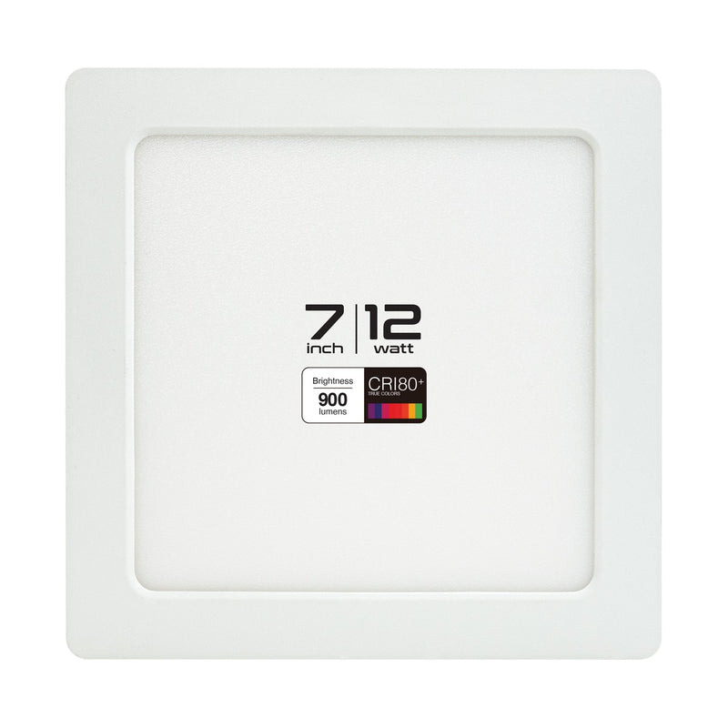 7 inch Square Surface Mount Downlight With Selectable Color Temperature (3CCT) 12W 120V - ledlightsandparts