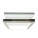 9 inch Square Surface Mount Downlight With Selectable Color Temperature (3CCT) Satin Nickel Trim Cover - ledlightsandparts