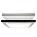 12 inch Square Surface Mount Downlight With Selectable Color Temperature (3CCT) Black Matt Trim Cover - ledlightsandparts