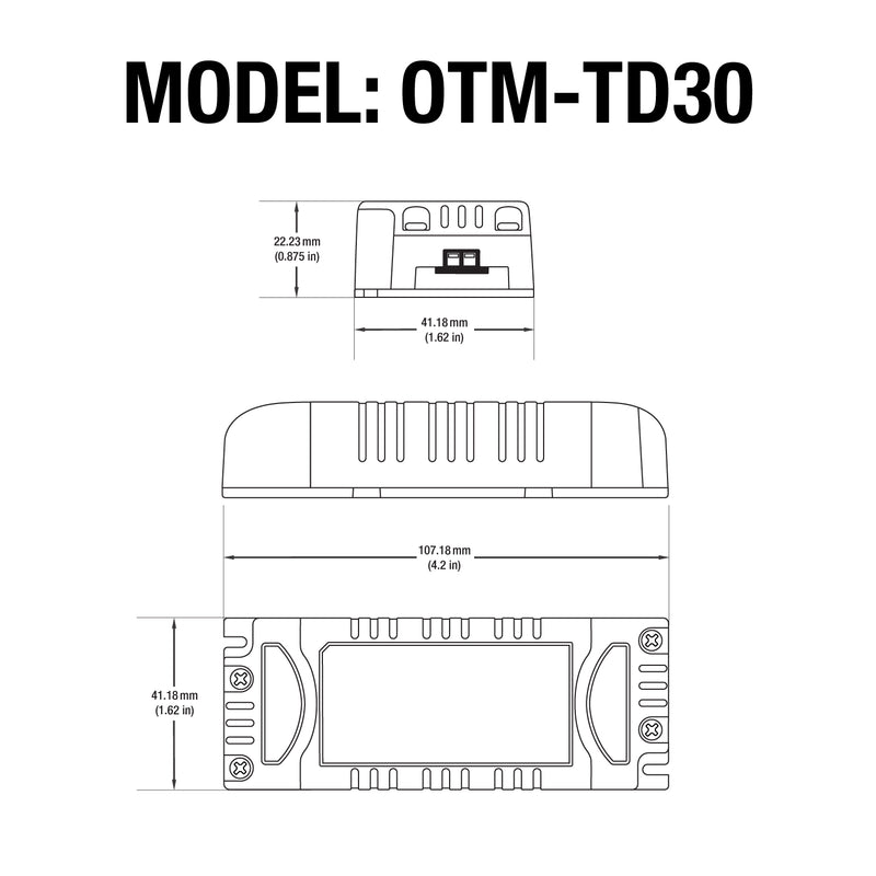 OTTIMA OTM-TD30 Constant Current LED Driver, 500mA 32-46V 24W - ledlightsandparts